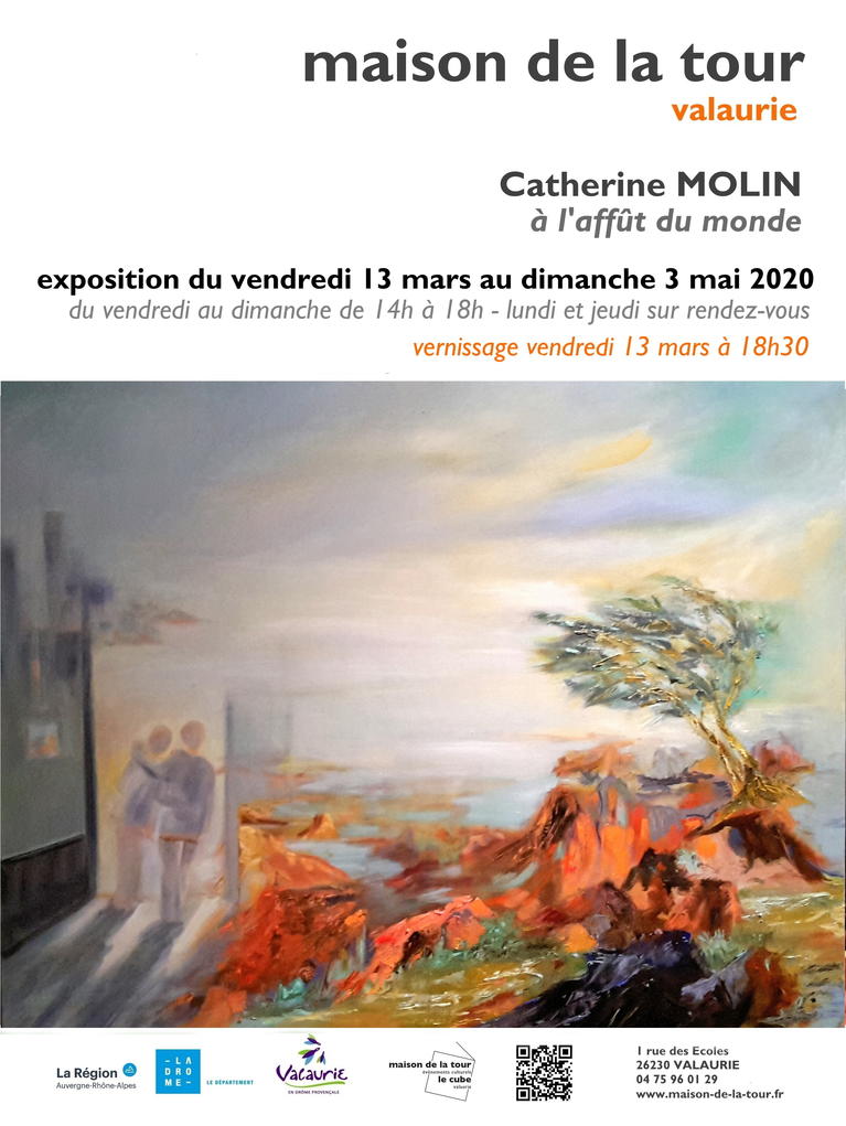 Affiche de l'exposition de Catherine Molin "À l'affut du monde"