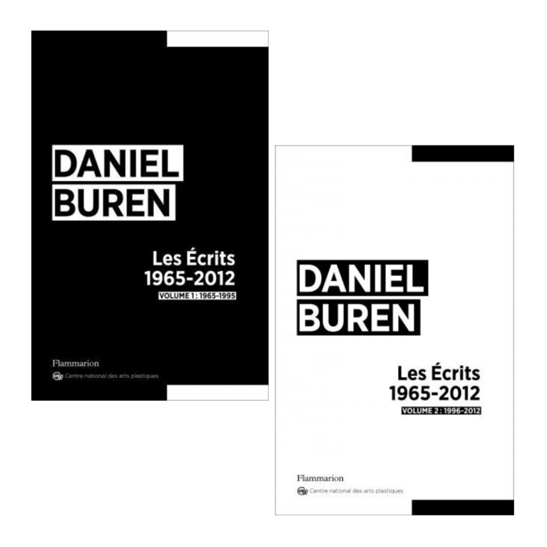 Daniel Buren, Les Écrits, 1965-2012, Couverture des volumes 1 et 2