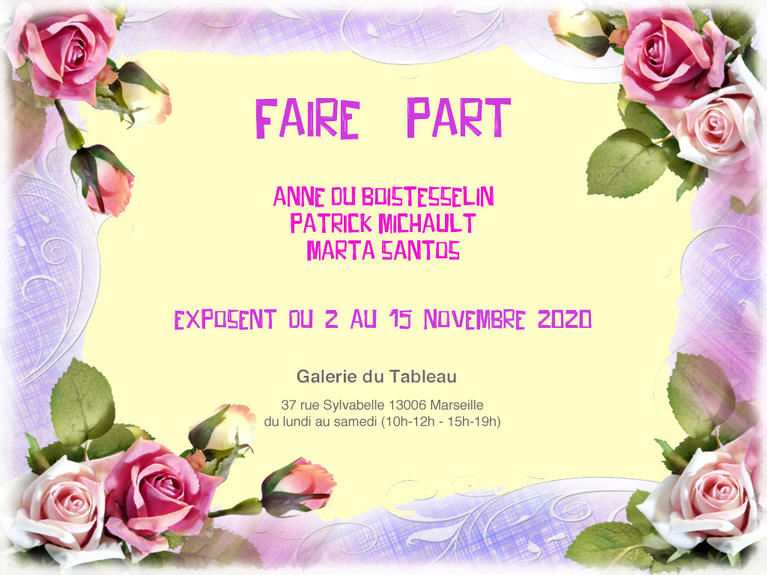 Invitation exposition "Faire part"