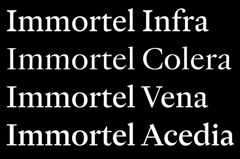 Caractère typographique Immortel, Clément Le Tulle-Neyret, 2021