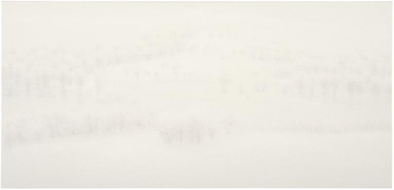 Qiu Shihua, Sans titre, 2018, huile sur toile, signé et daté en bas sur la tranche gauche, 82,5 x 172 x 3 cm. Photo : Christoph Münstermann