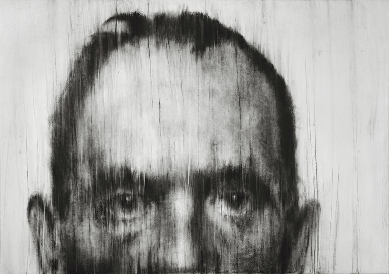 Je ne peux fermer les yeux, Lovis Corinth - 2015 - Pierre noire sur papier - 120 x 170 cm
