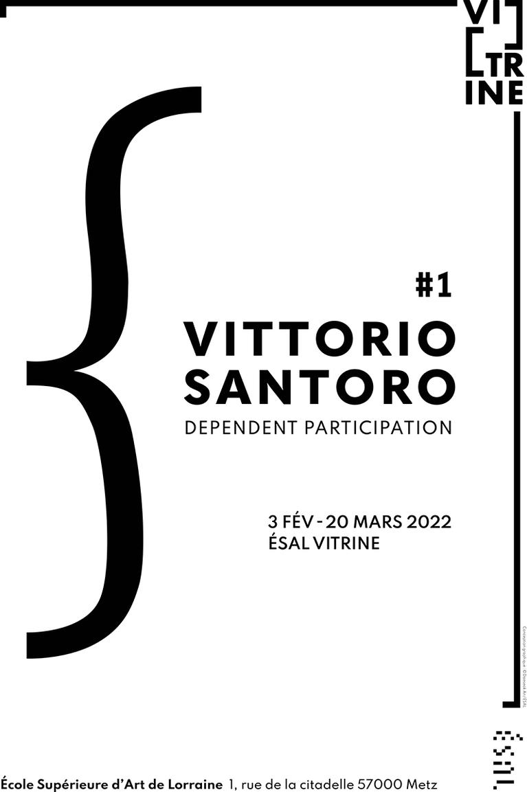 Affiche Vitrine #1 - Vittorio Santoro.  Crédits : Daeseok An /ÉSAL