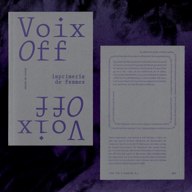 « Voix Off : imprimerie de femmes » premier numéro des Cahiers des typotes