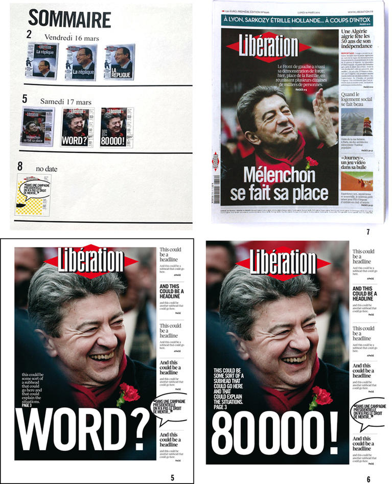 SHANNON Susanna, Libération / recherches de unes / design dept. / 2-31 mai 2012, 2012-2020
