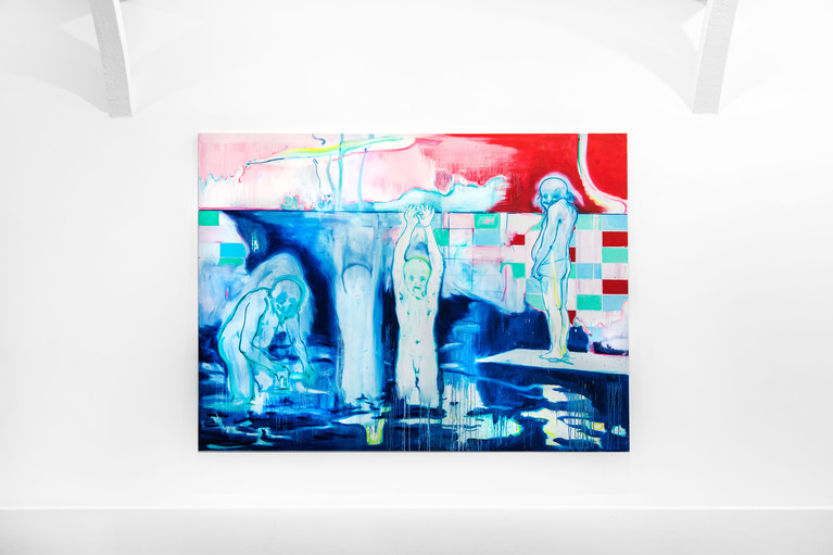 Vue de l'exposition "Super Eros" de Vincent Gicquel, Galerie RX