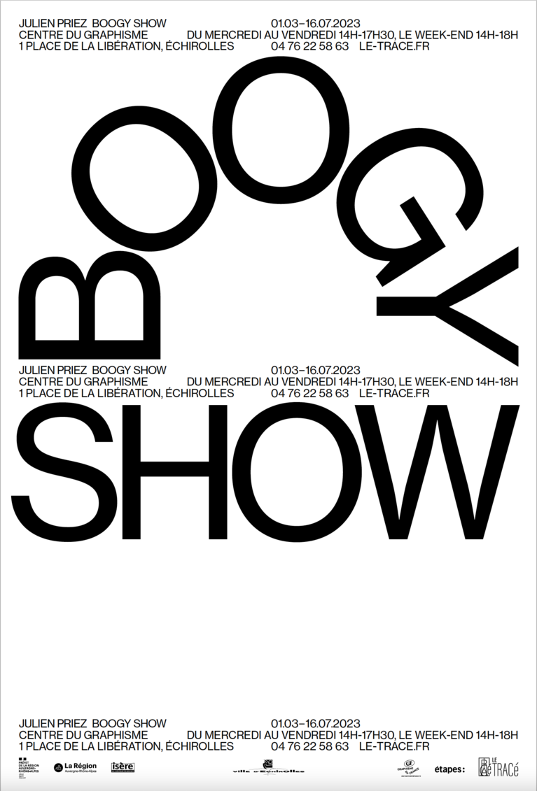 Affiche de l'exposition Julien Priez Boogy Show