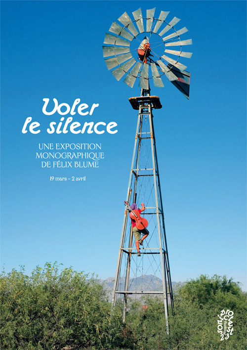 Affiche de l'exposition "Voler le silence" de Félix Blume