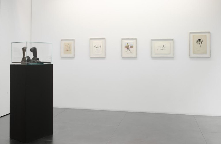 Vue de l’exposition « Alina Szapocznikow. Dessins », Galerie Loevenbruck, Paris, 2011