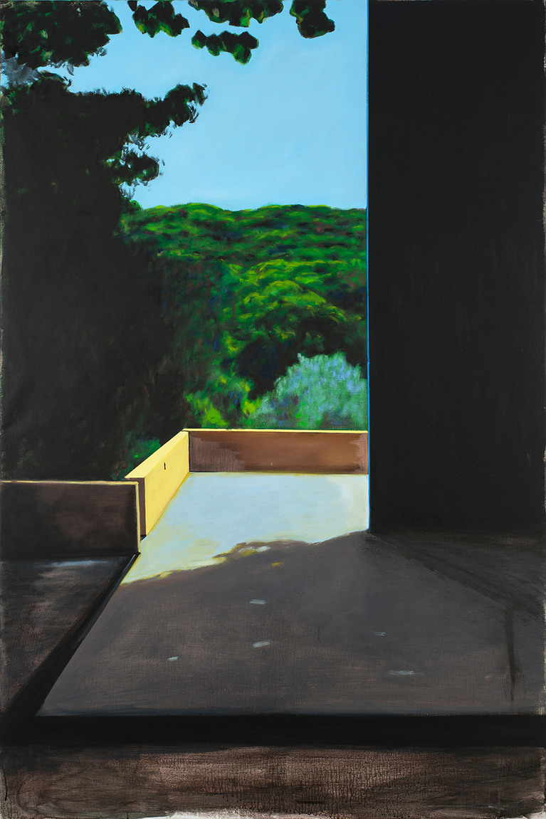 Jérémy Liron, Paysage 231, 2022 (Huile sur toile, 195 x 130 cm)