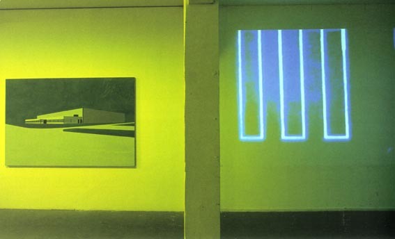 Vue d'exposition Damien Mazières à Zoo galerie, 2002.
