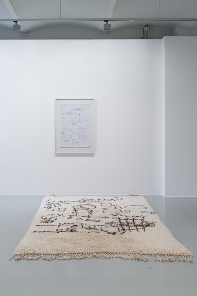 Saadane Afif, Le Motif C1-p010 (carpet and drawing), 2019