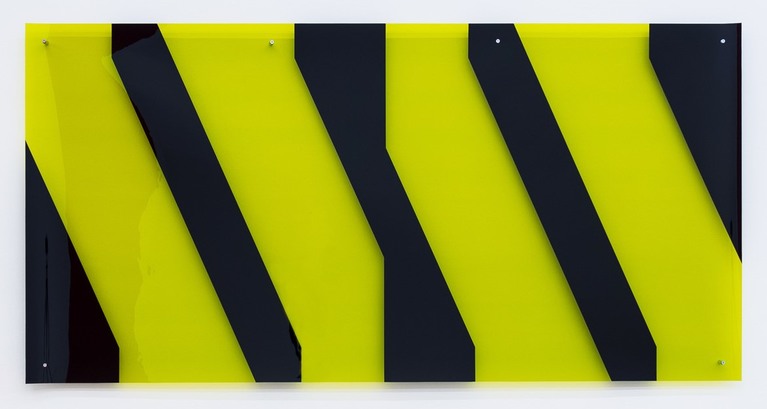 Soizic Stokvis, 2022, Transparence vert-noir, impression sur  polymère, 100x200cm