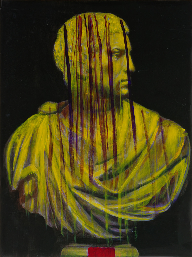 Andres Serrano, Michelangelo Brutus II, Acrylique, pastels à l'huile et techniques mixtes sur vinyle, 2023