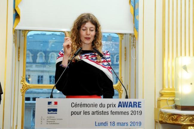 Vue de la remise du prix Aware 2019 au Ministère de la culture
