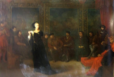 Anne Boleyn condamnée à mort, peinture de Léon Goupil
