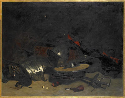 Butin de guerre, huile sur toile de Hippolyte Pierre Delanoy