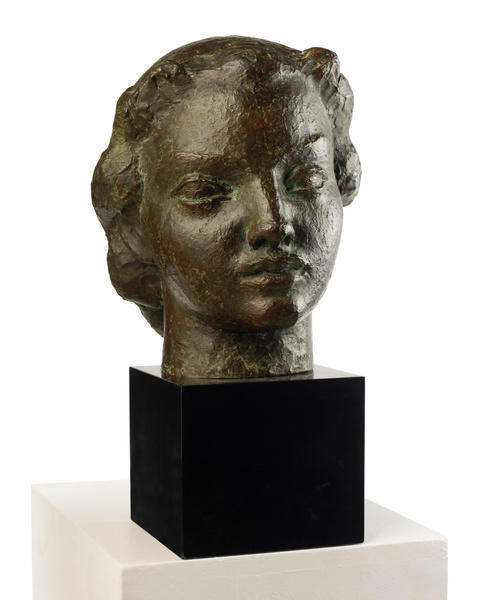 Sculpture Tête de jeune femme de Hubert Yencesse