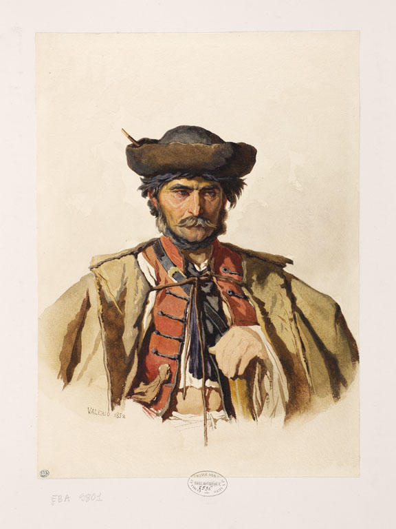 Betyare (vagabond), aquarelle de Théodore Valerio