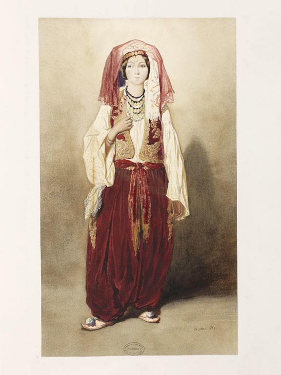 Femme grecque de Bosnie, aquarelle de Théodore Valerio