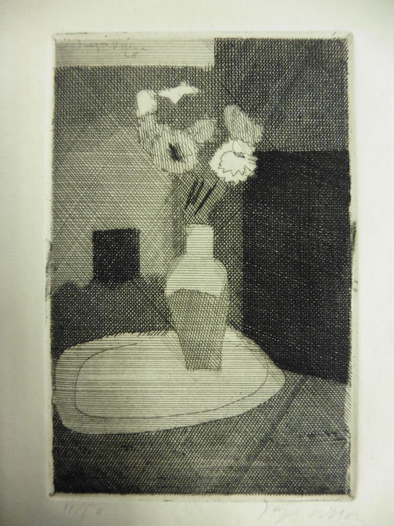 Petit bouquet, Eau-forte de Jacques Villon