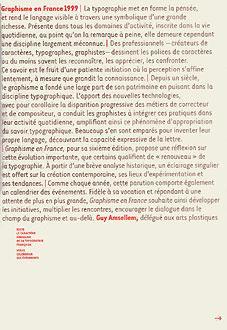 Couverture, Graphisme en France 1999, Le caractère singulier de la typographie