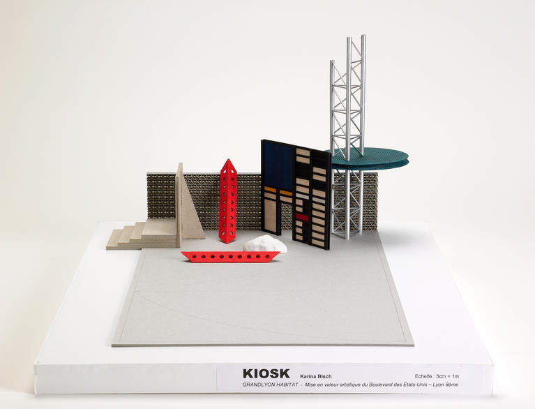 Karina Bisch, Étude pour « Kiosk », Boulevard des États-Unis à Lyon, 2009